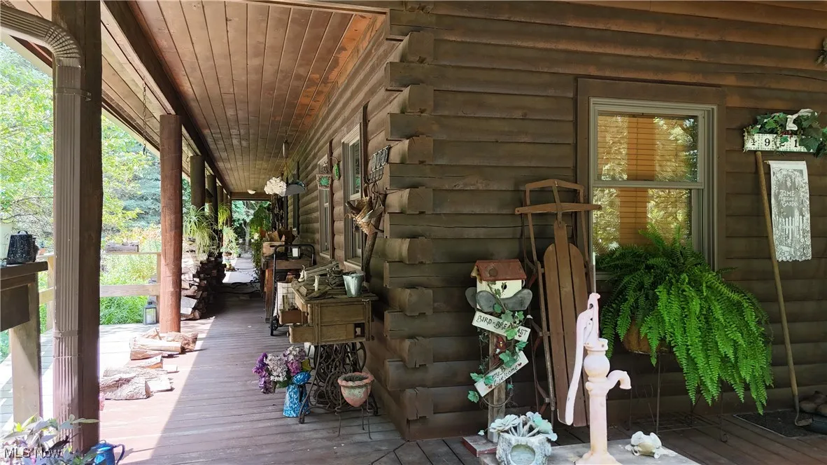 View of wooden deck