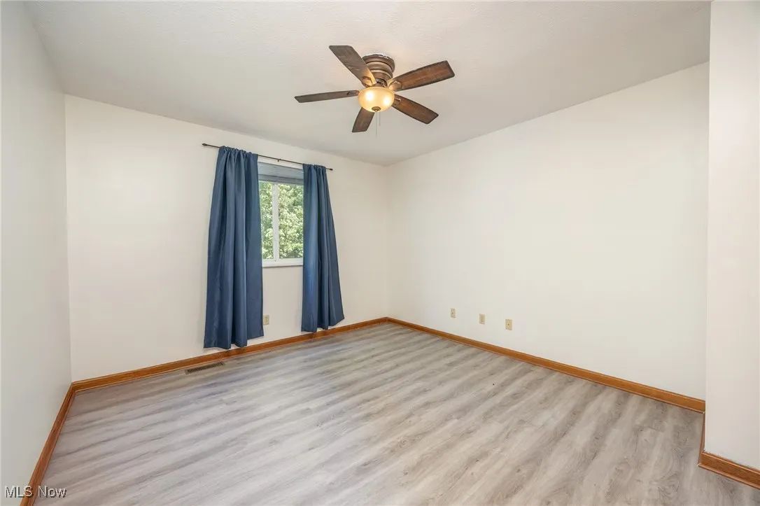 Bedroom with a ceiling fan