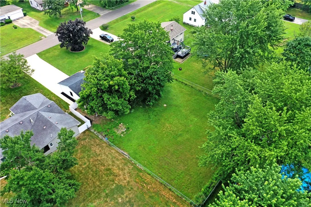 Aerial perspective of suburban area