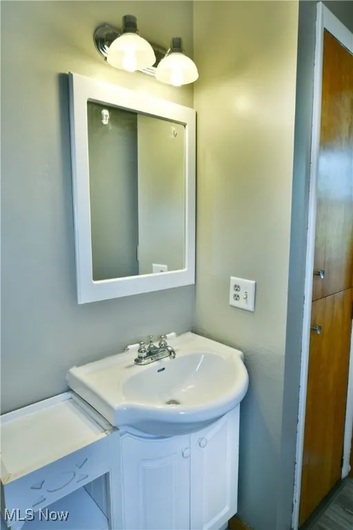 Bathroom featuring vanity