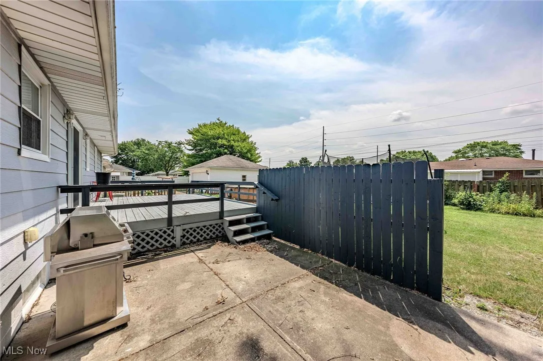 View of patio / terrace with a deck and grilling area