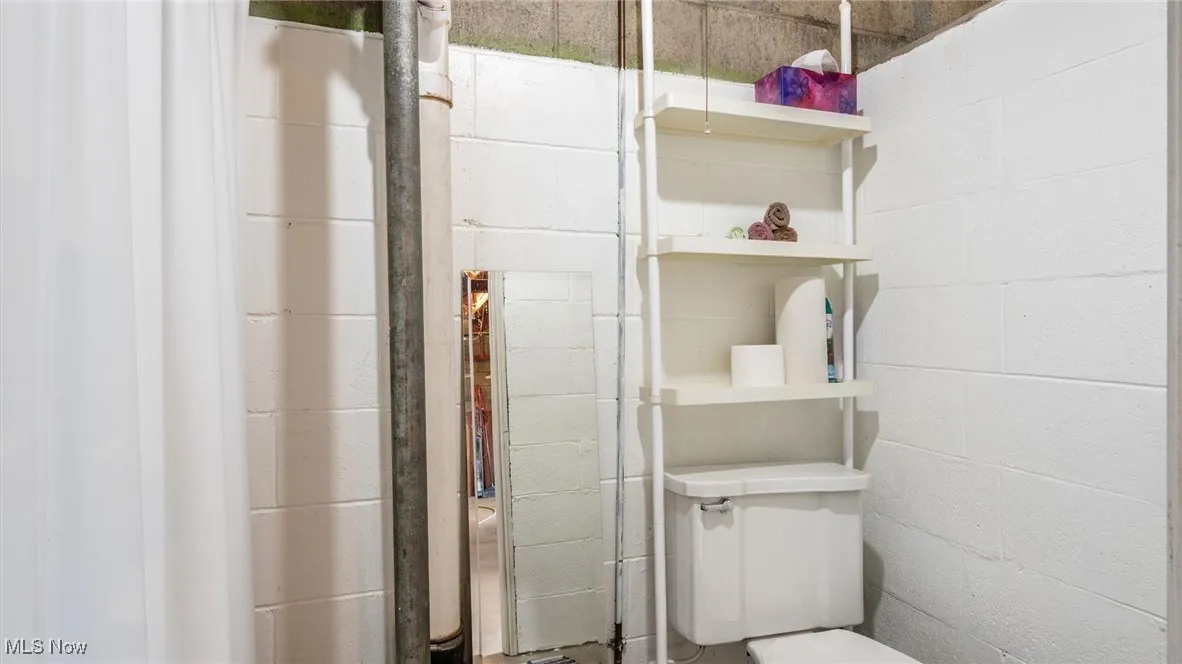 Basement half bath
