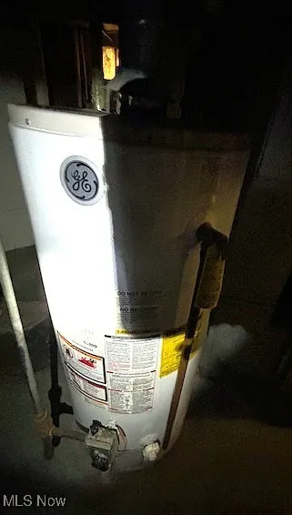 Detailed view of gas water heater