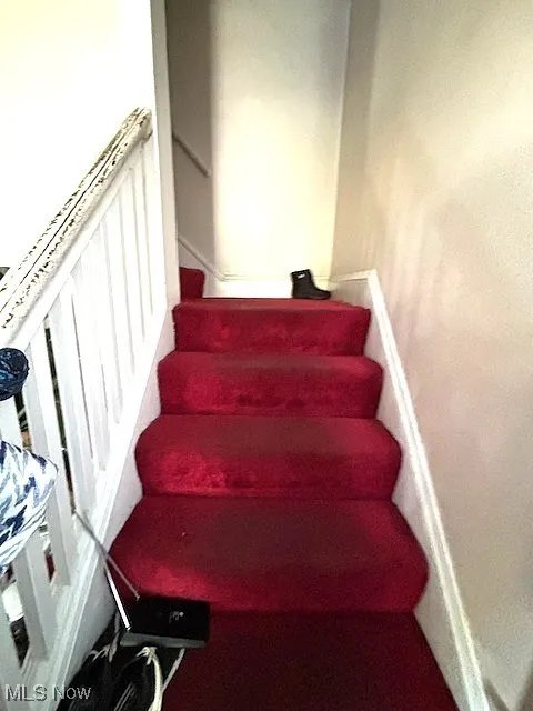 Stairs with baseboards