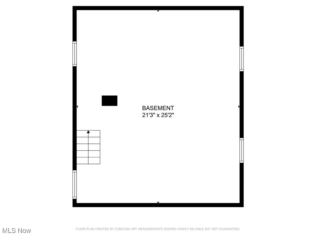 Basement View of room layout