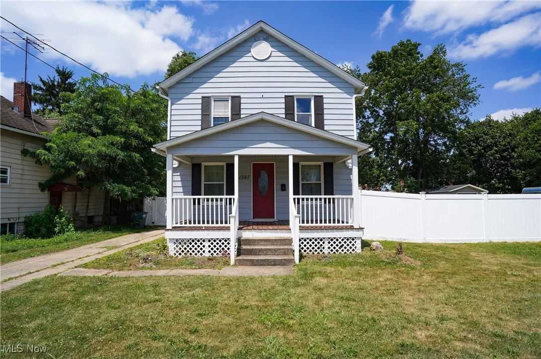 View of front of home with a porch