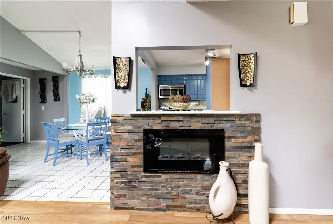 Living room electric fireplace