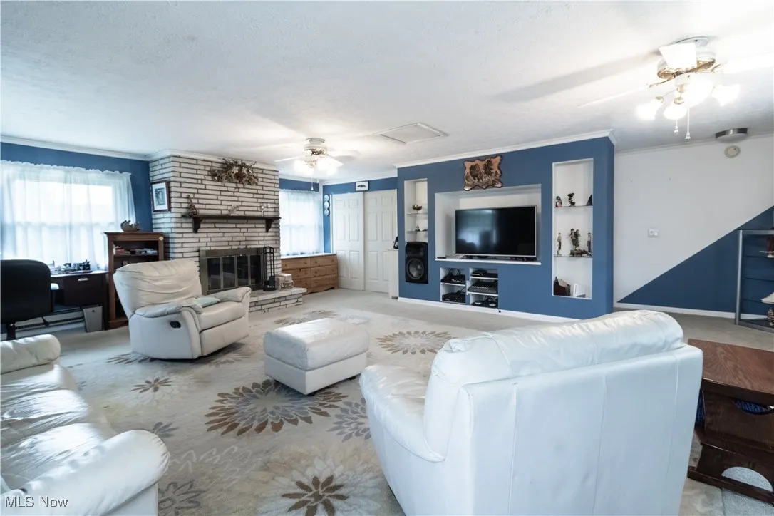 Upper level view of the family room