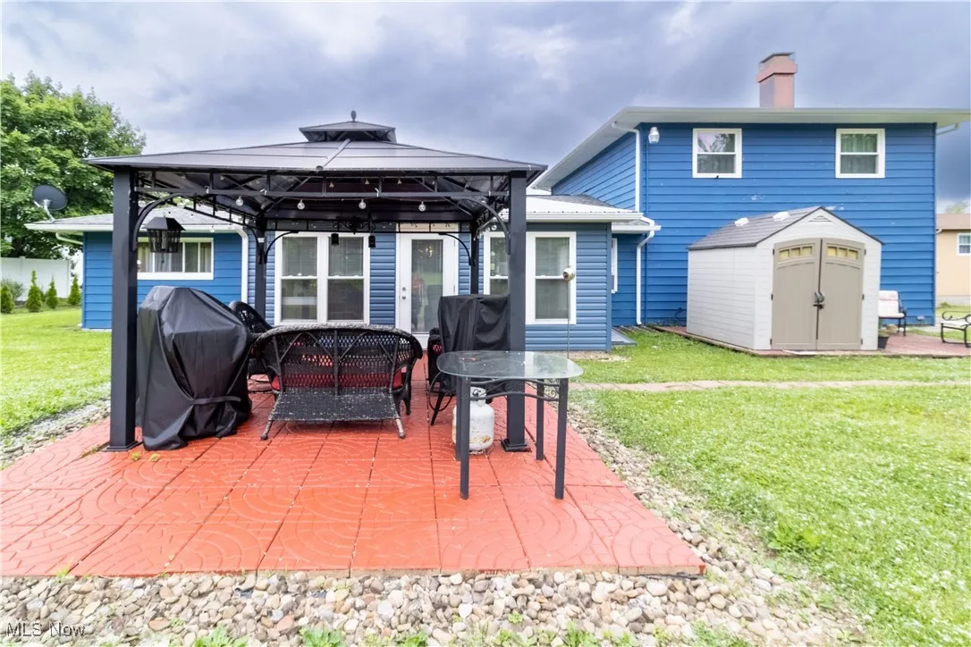 Gazebo which stays with the property