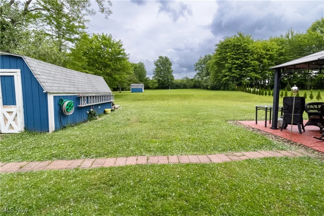 Back yard with shed