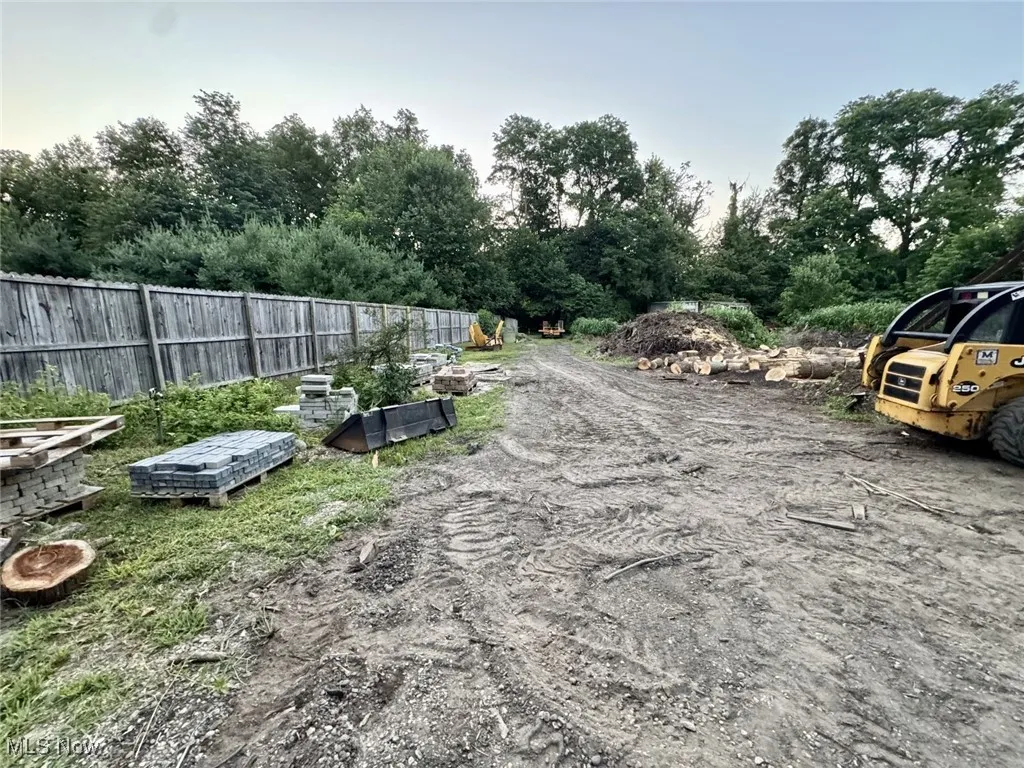 View of street with view of wooded area