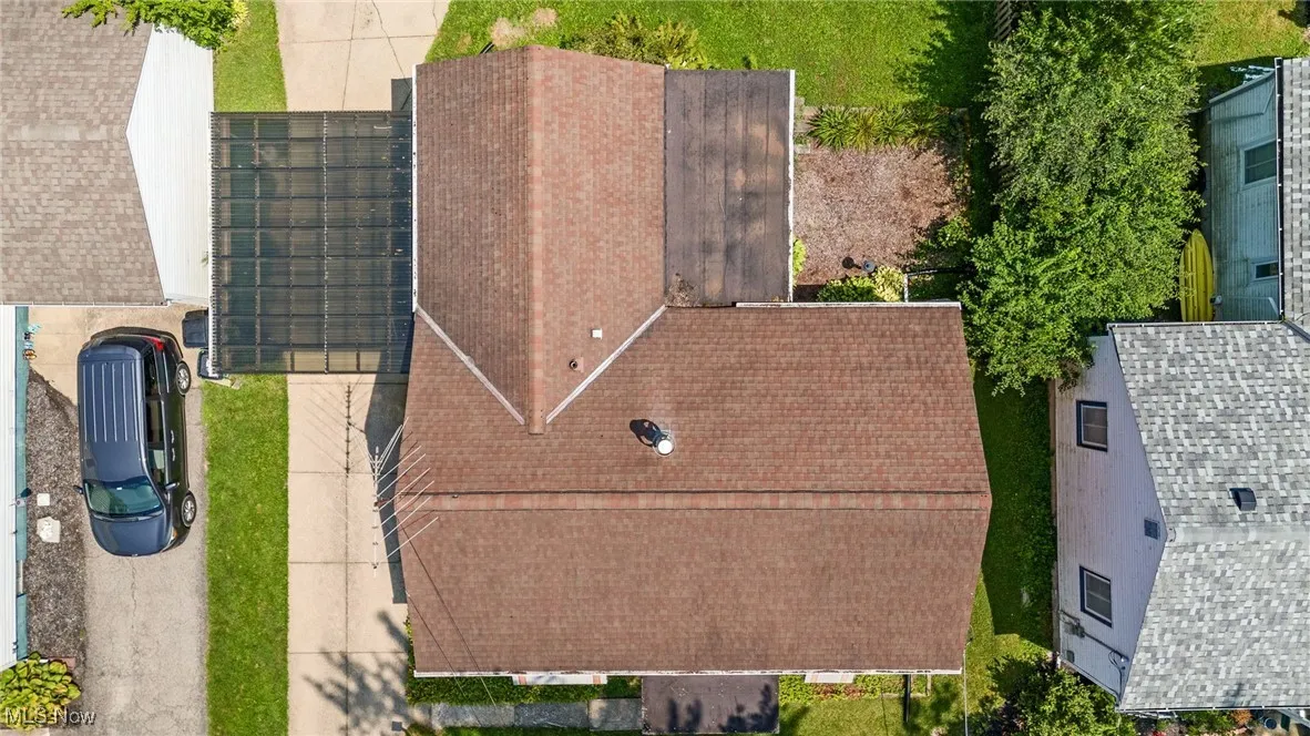 View from above of property
