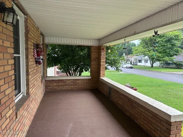 Inviting covered front porch