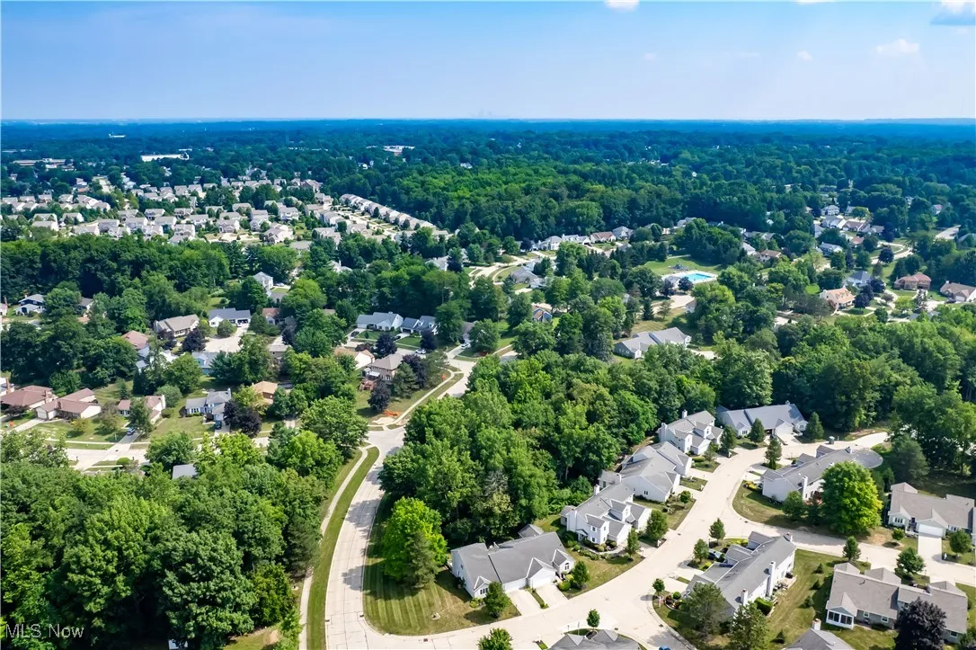 Aerial view of residential area