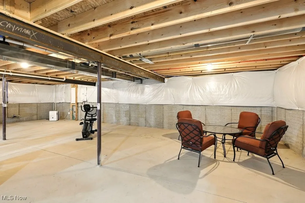 View of unfinished basement
