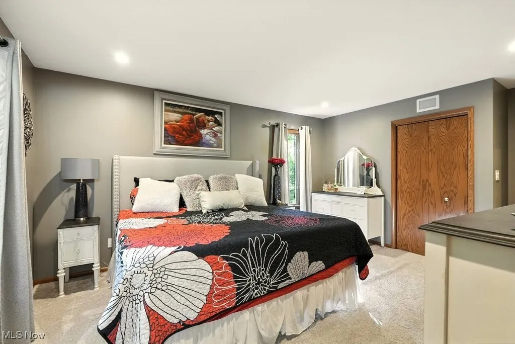 Bedroom featuring carpet floors and recessed lighting