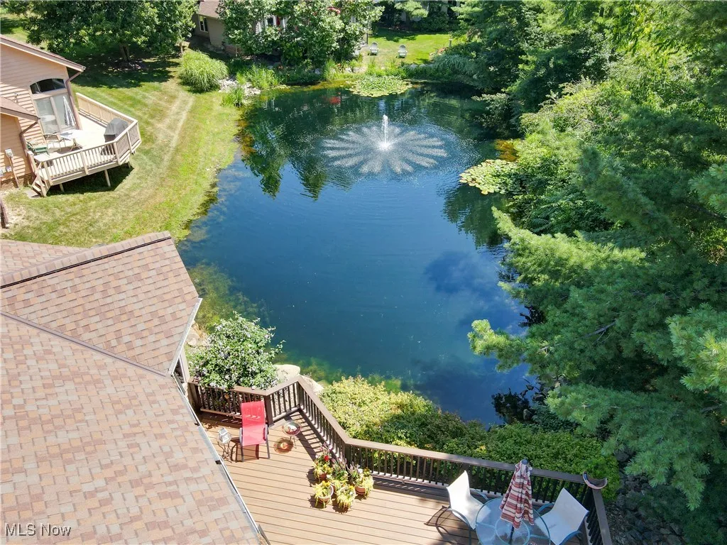 Drone / aerial view of a large body of water