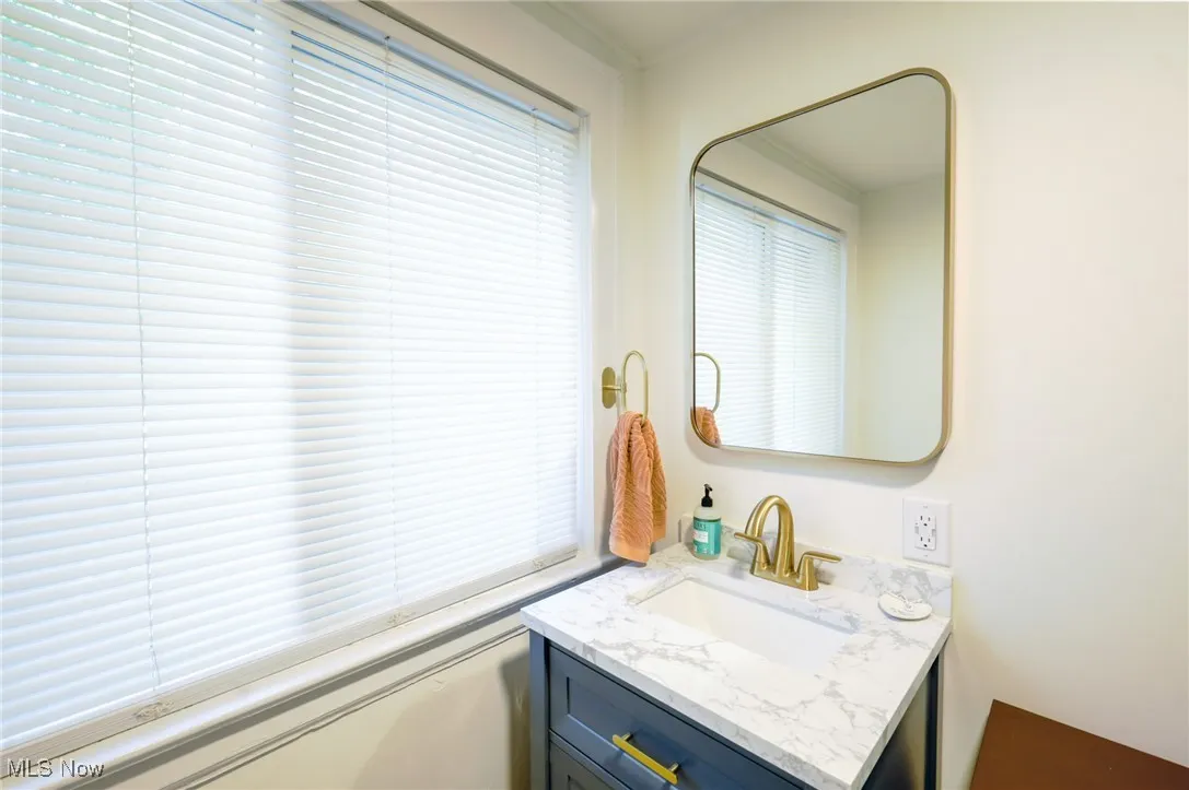 Bathroom featuring vanity