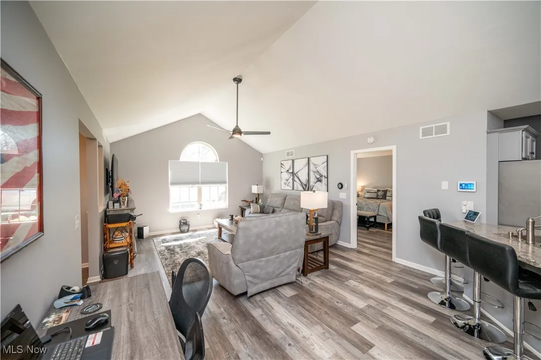 A photo to give perspective on just how open the floorplan is!