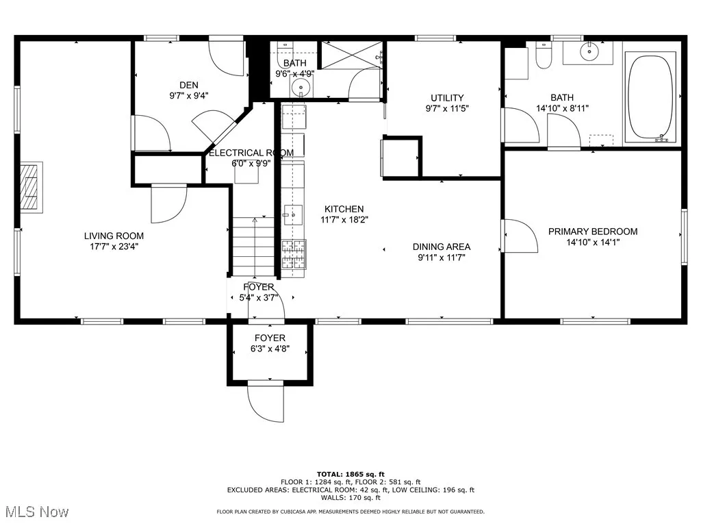 View of floor plan / room layout