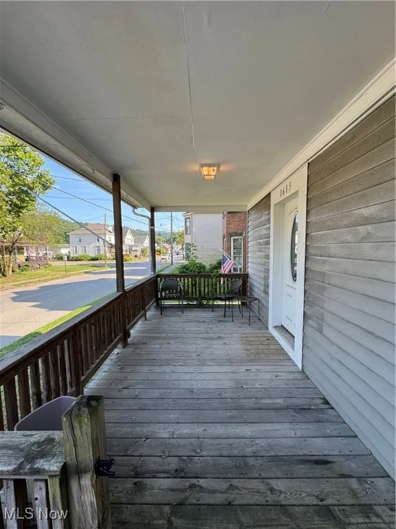 Porch featuring a residential view