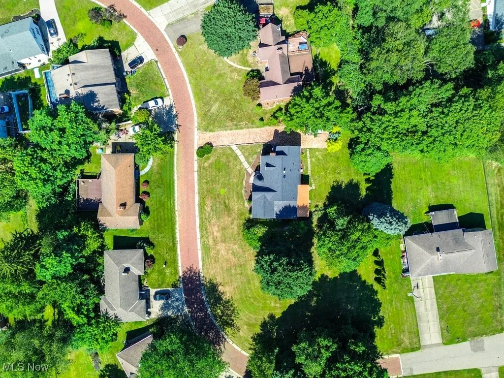 Aerial view of residential area