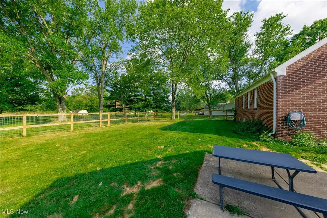 Partially Fenced backyard
