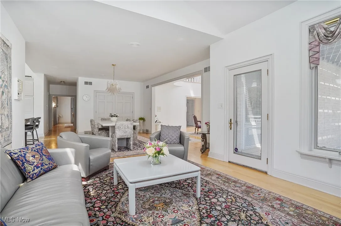 Living area featuring wood finished floors