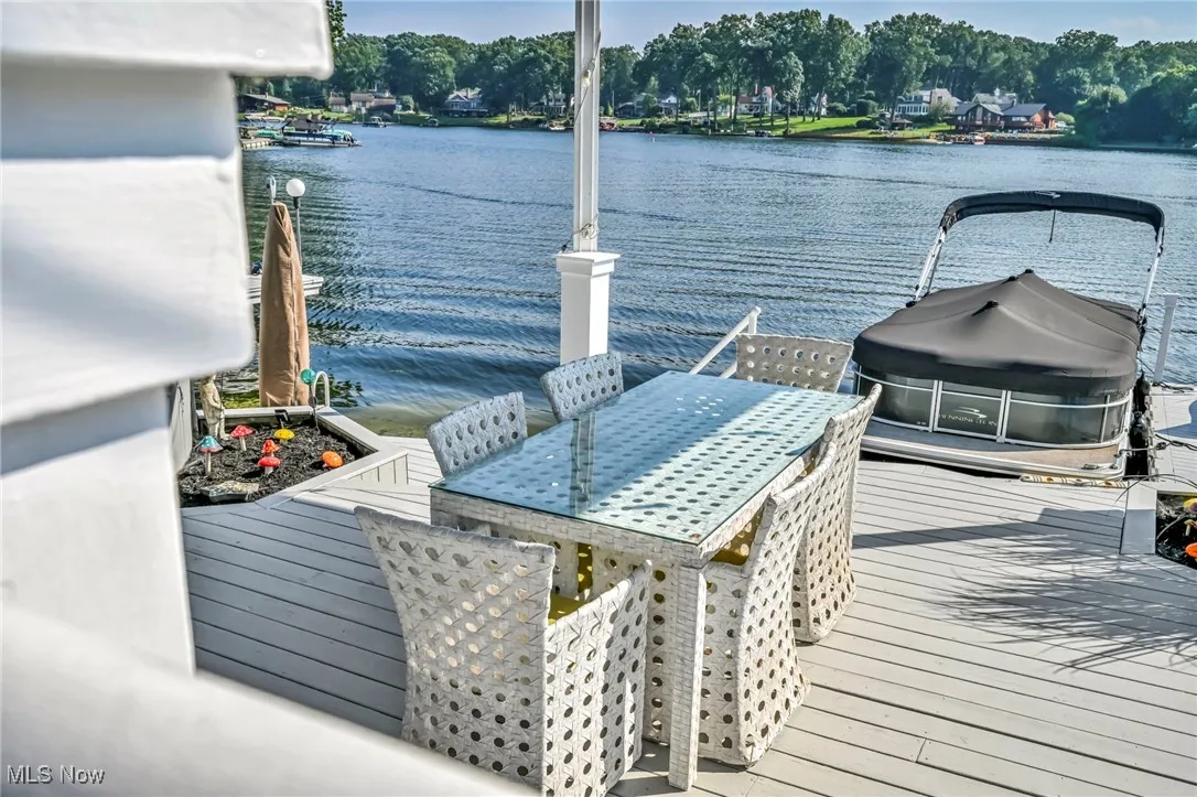 Dock featuring a water view