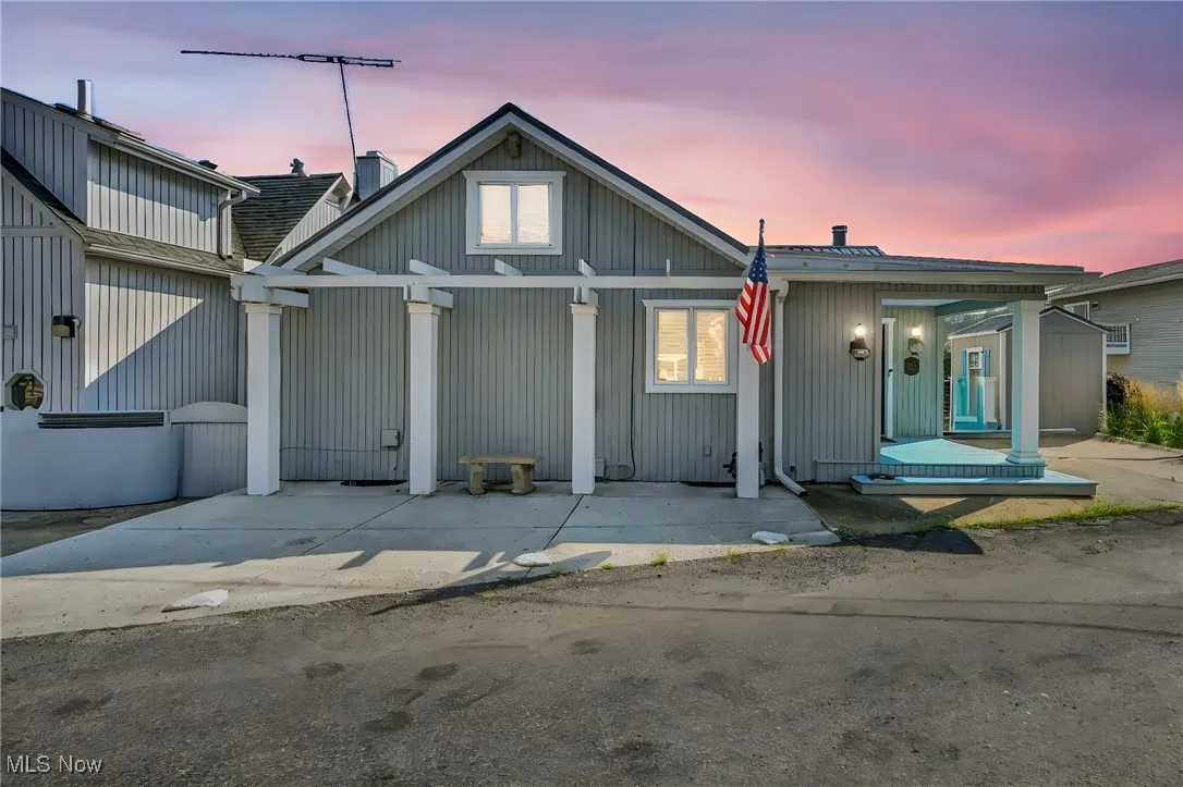 View of front of home with board and batten siding