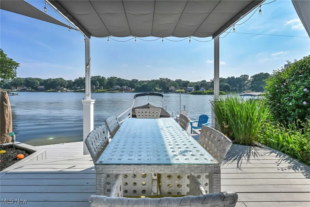 Dock featuring a water view