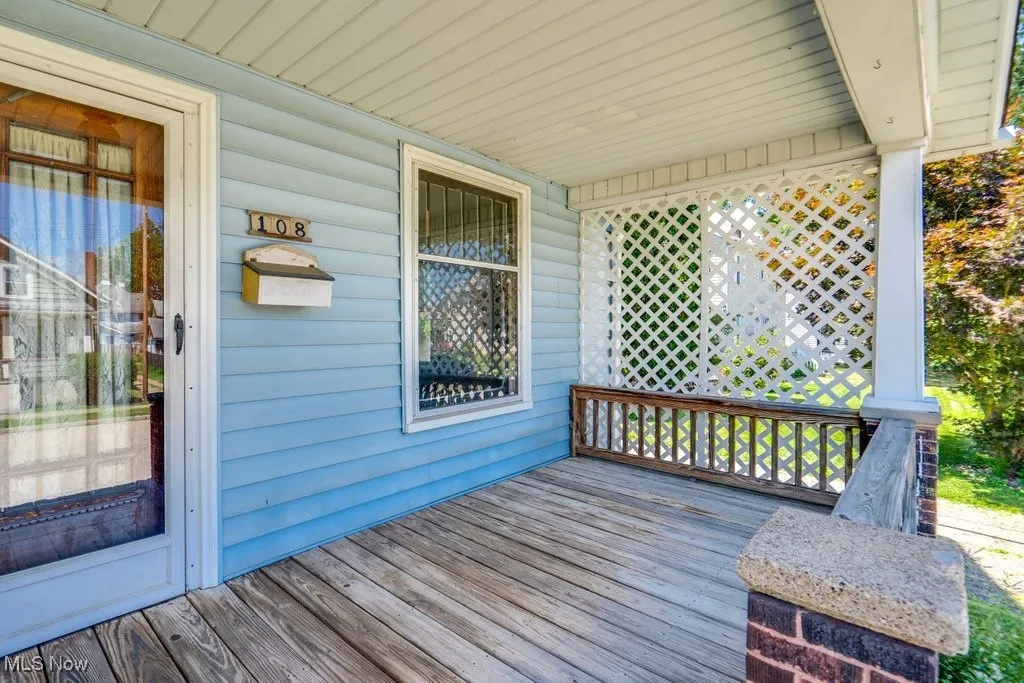 View of wooden porch