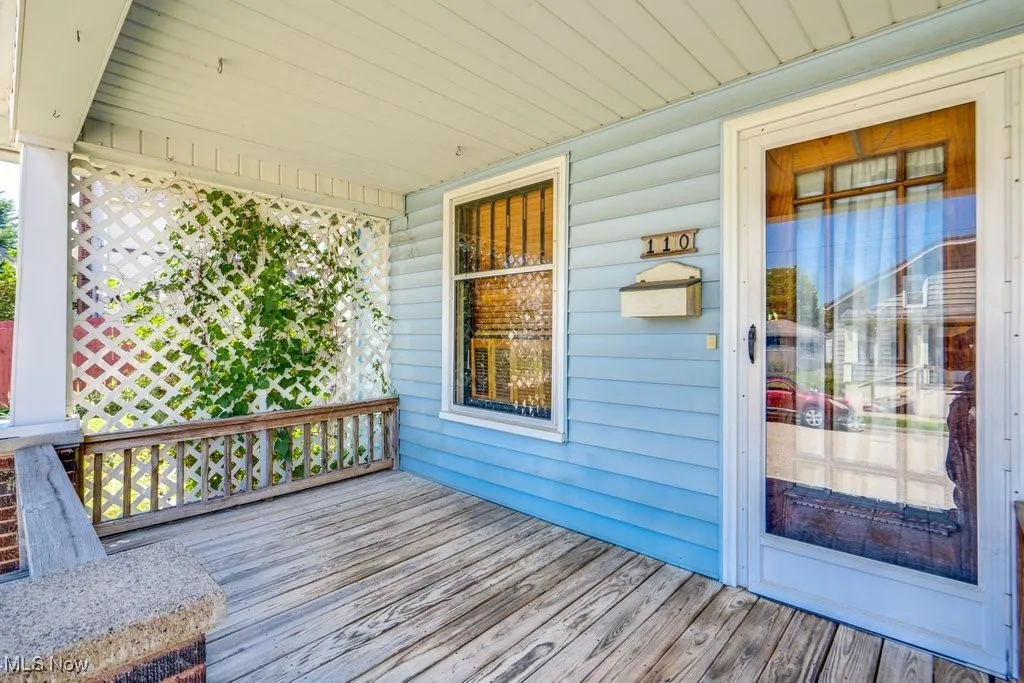 View of wooden porch
