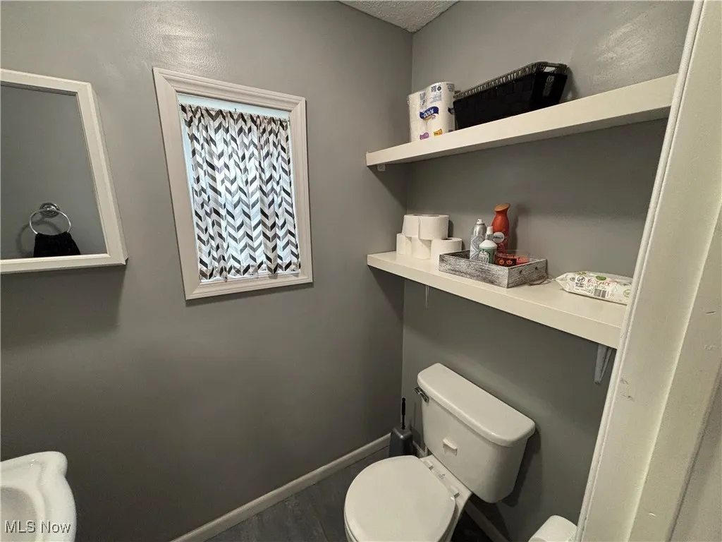 View of half bath area on main floor