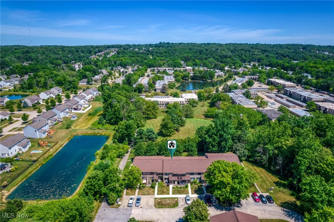 Bird's eye view of a large body of water