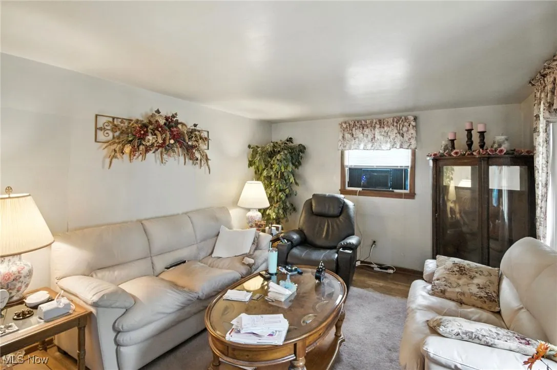 Living room featuring wood finished floors