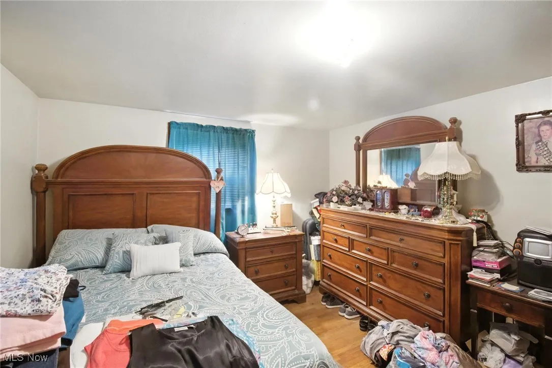 Bedroom with light wood-type flooring