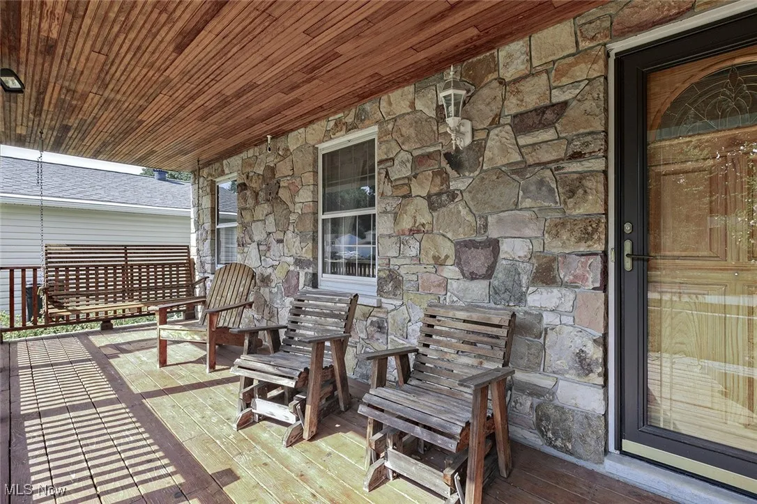 View of front 
porch