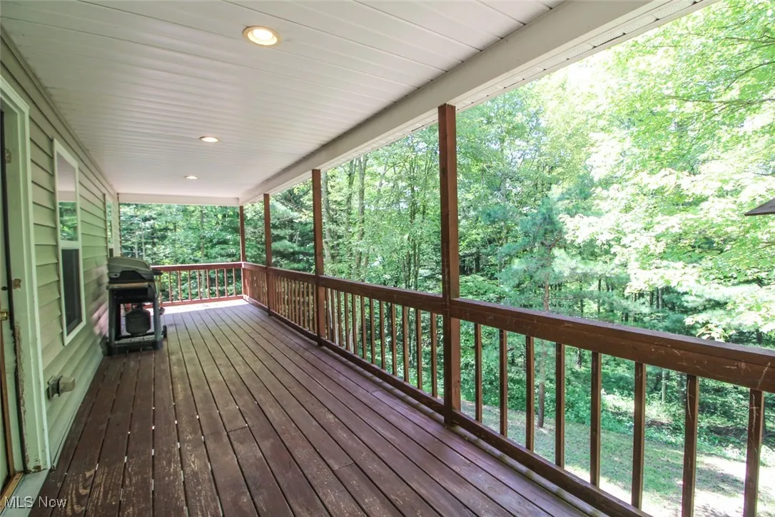 Deck with area for grilling