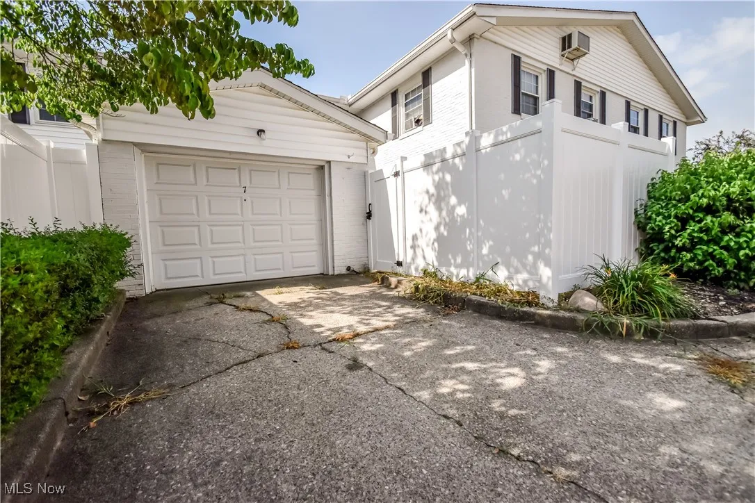 Garage with driveway