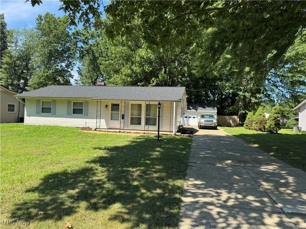 Front View on Home with front porch