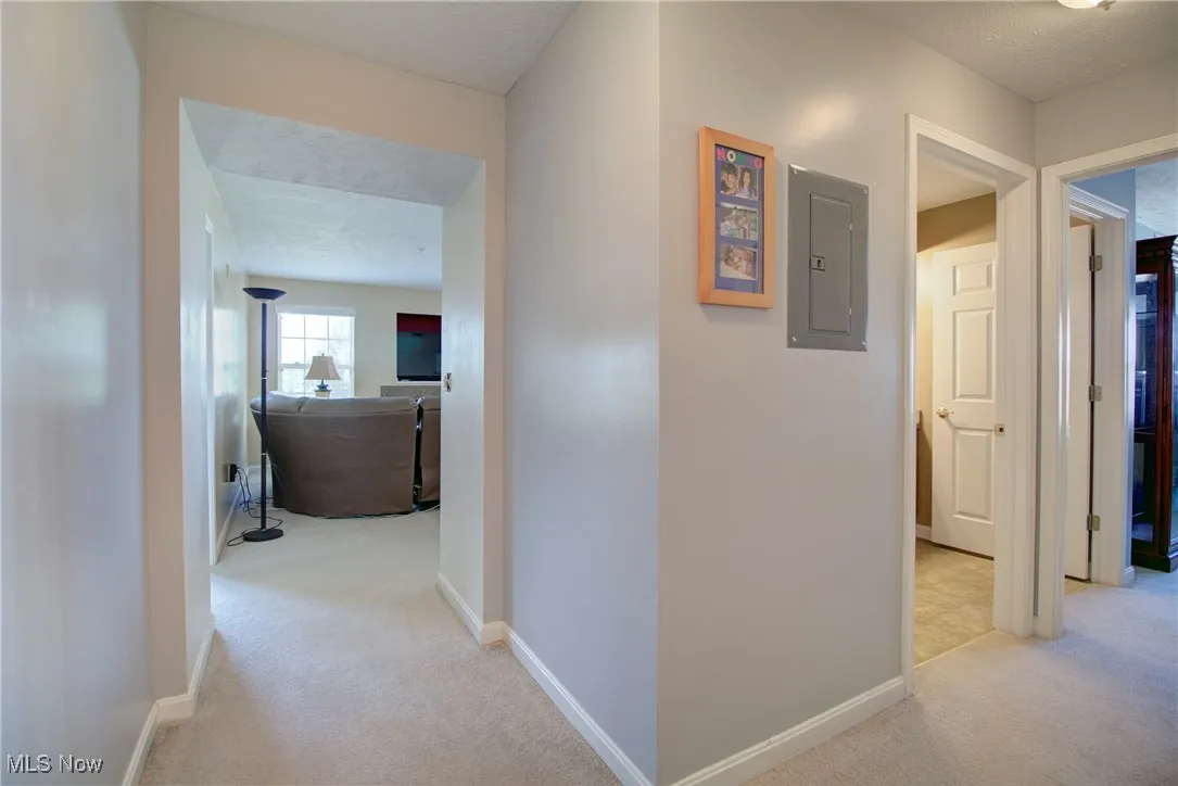 Hallway at entry to bedroom and living room
