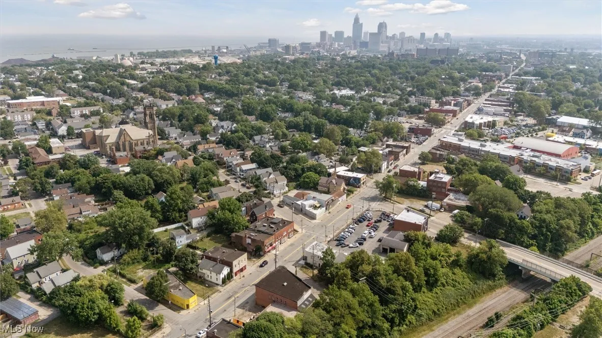 Aerial view of skyline