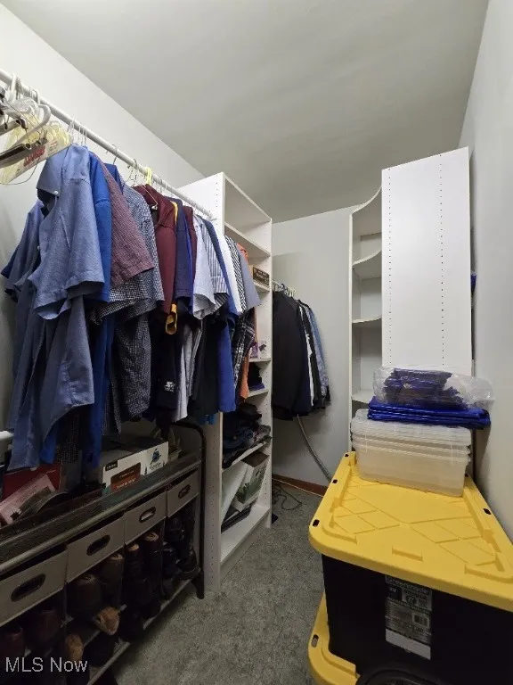 View of spacious closet