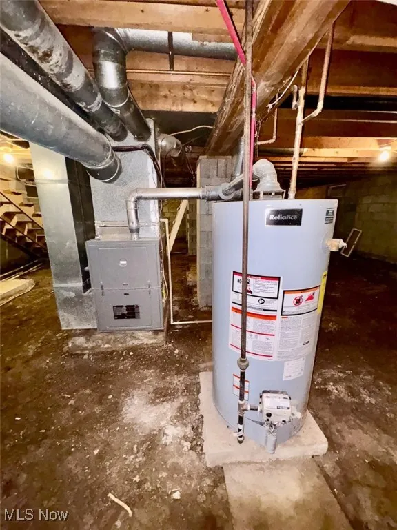 Utility room with water heater