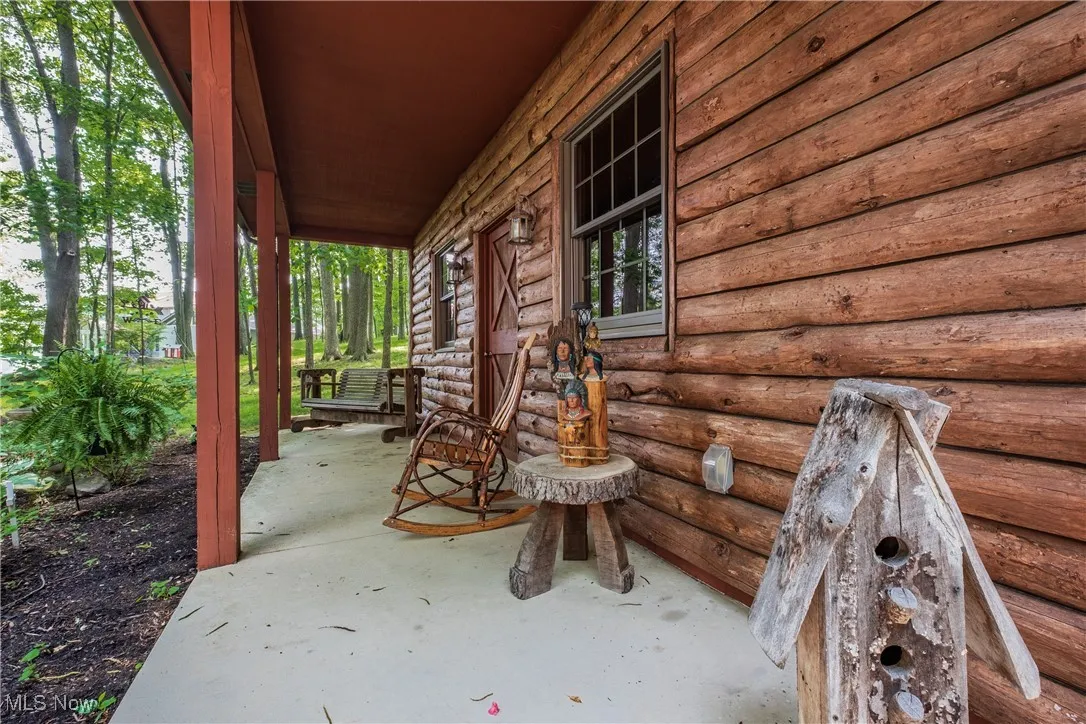 View of covered porch