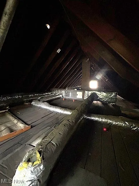 View of unfinished attic