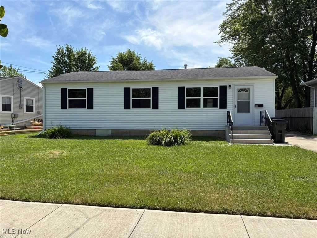 View of front of house featuring entry steps