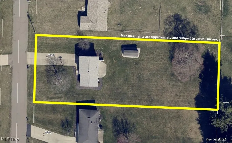 Map / location with property parcel outlined
