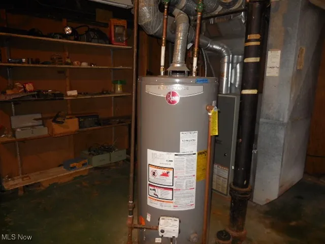Utilities with water heater and heating unit